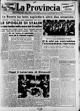 Le spoglie di Stalin
Il funerale di Einaudi