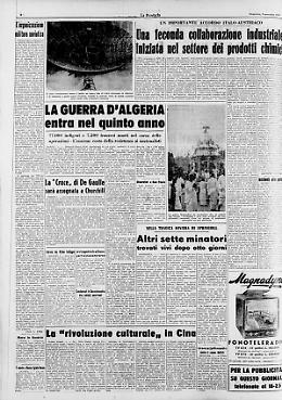 La guerra d'Algeria entra nel quinto anno