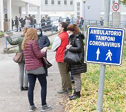 In coda per fare il tampone: «Fuori al freddo»