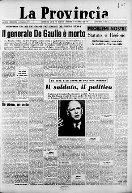 Il generale De Gaulle è morto
