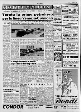 Varata la prima petroliera per la linea Venezia-Cremona