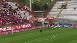 VIDEO Perugia-Cremonese: l'ingresso in campo
