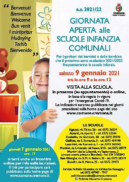 Iscrizioni alle scuole infanzia comunali dal 4 al 25 gennaio 2021