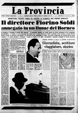 Il direttore Fiorino Soldi annegato in un fiume del Borneo