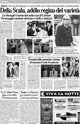 Delia Scala, addio regina del varietà