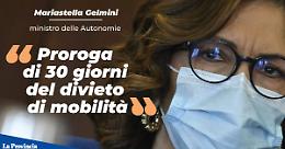 Divieto di mobilità, proroga di trenta giorni