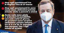Stop agli spostamenti fra regioni fino al 27 marzo 