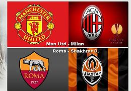 Europa League: Manchester Utd-Milan e Roma-Shakhtar