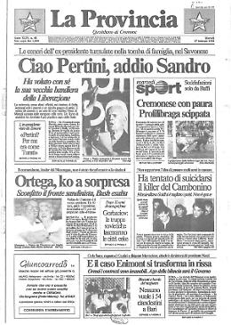 Ciao Pertini, addio Sandro