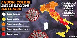 In vigore il nuovo Dpcm. Da lunedì alcune Regioni cambiano colore
