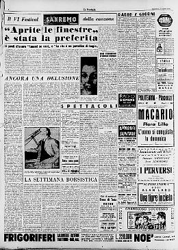 "Aprite le finestre" è stata la preferita al VI Festival della canzone