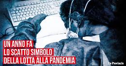 Elena, un anno fa la foto simbolo della lotta al virus