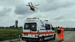 Auto contro Vespa, interviene l'elisoccorso
