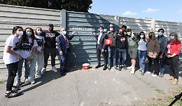 Murale della concordia, primi colpi di pennello