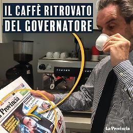 Attilio Fontana ritrova il piacere del caffè leggendo La Provincia di Cremona