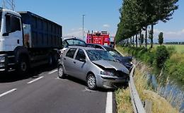 Schianto sulla Bergamina, disagi per il traffico con code e rallentamenti