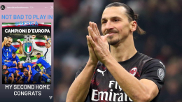 Ibrahimovic celebra il trionfo degli Azzurri con "La Provincia"