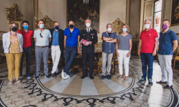 Sforza in pensione,  applausi e omaggio grigiorosso