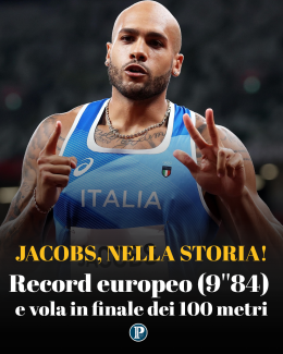 Tokyo: 9''84, Jacobs in finale 100 metri con terzo tempo e record europeo