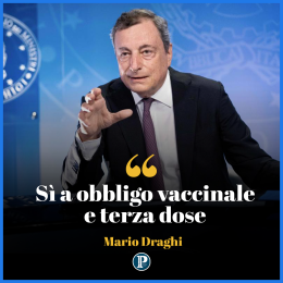 Draghi: "Sì a obbligo vaccinale  e terza dose"