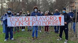 "Stage, vogliamo sicurezza": il presidio degli studenti 