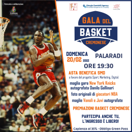 Il Gala del basket cremonese è al PalaRadi alle 19,30