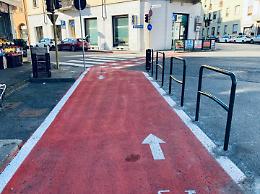 Pista ciclabile  rossa, Galimberti: «Ecco perché funziona»