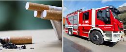 Mozzicone acceso, scoppia incendio sul balcone