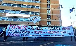 «No al nucleare», manifestazione davanti all'ex centrale di Zerbio