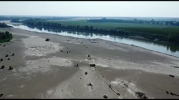 Po in secca, le riprese del drone