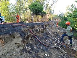 Rogo al Parco dell'Oglio,  più di due ettari desertificati 