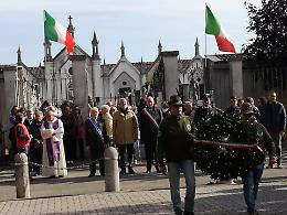 4 Novembre, messa al cimitero e alzabandiera