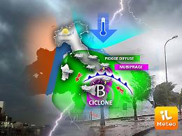 Nel weekend nuovo ciclone, piogge e vento forte al Sud