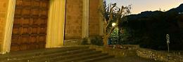 Rubano pianta su sagrato della chiesa e il parroco posta video