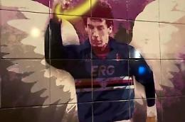 Street artist omaggia Vialli, opera arte davanti stadio Genova