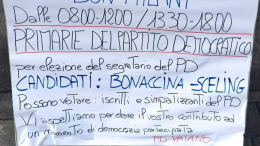 Primarie  del Pd, errore sul cartellone: si votano 'Bonaccina' e 'Sceling'
