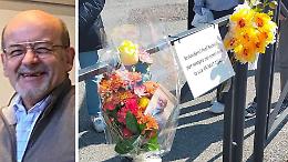 Il lutto, fiori e lacrime per il professor Bedeschi