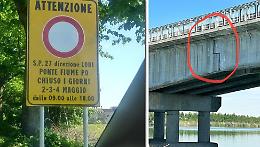 Crepa nel ponte tra San Nazzaro a Castelnuovo Bocca d’Adda: scatta l'allarme