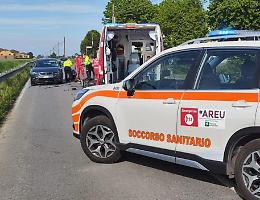Incidente auto-moto, scooterista 33enne stabile