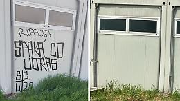 Tifosi pentiti cancellano le scritte sulla palestra