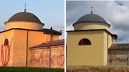 Cimitero: cancellate le scritte no vax, è ancora caccia ai vandali
