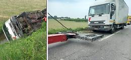 Furgone fuori strada, illesi i dipendenti di una ditta della provincia di Brescia