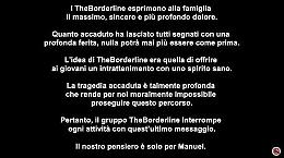 Chiude Theborderline: "Dolore per la morte di Manuel"