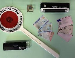La Polstrada scopre la super patente falsa