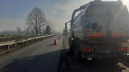 Lavori di rasfaltatura sulla Paullese, riaperta la corsia