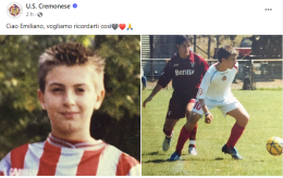 Morto in un incidente in moto, il cordoglio della Cremonese per Emiliano