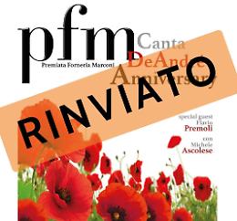 Rinviato il concerto 'PFM canta De André' al Ponchielli