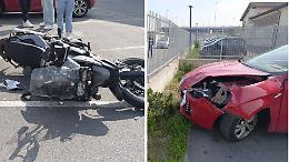 Incidente auto-moto tra via Milano e viale Europa, centauro 53enne ferito