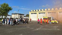 Prova di evacuazione al polo scolastico di via Kennedy