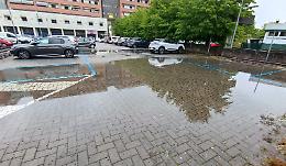 Parcheggio allagato. Solaio sottile, spurgo difficile